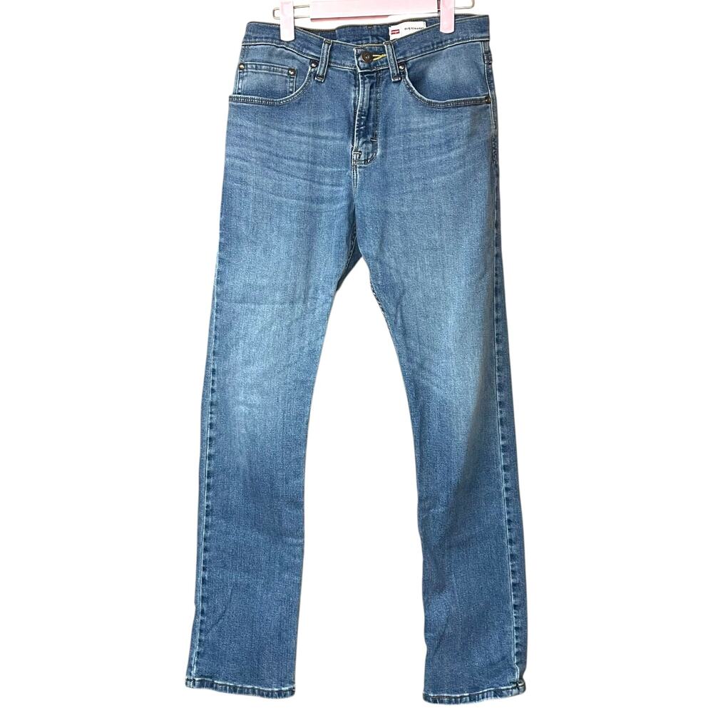 Wrangler Slim Straight Jeans 29x32 Blue Denim Stretch Western USA